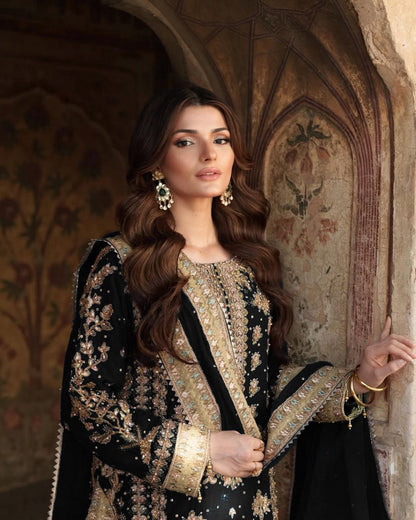Black Heavy Embroidered Pakistani Suit