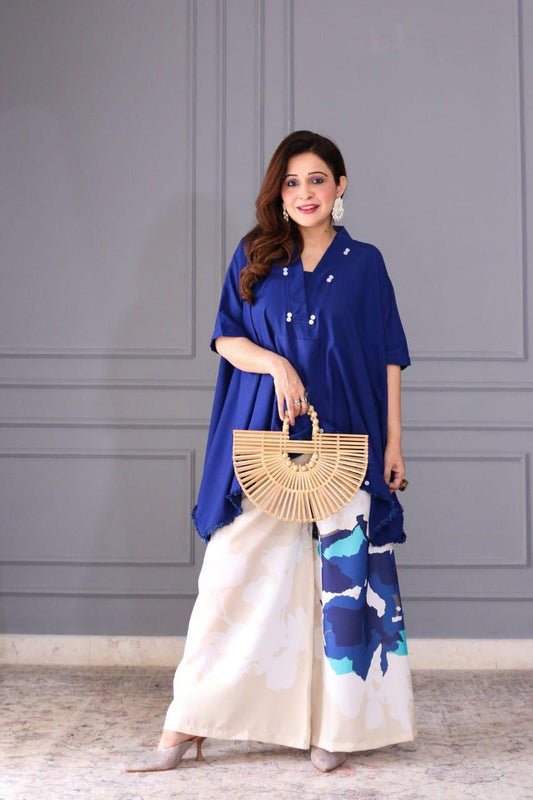 Royal Blue Designer Kaftan Co-Ord Set
