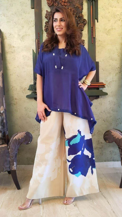 Royal Blue Designer Kaftan Co-Ord Set