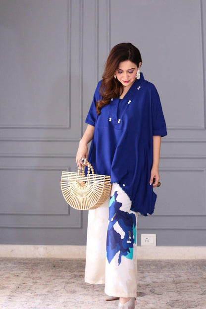 Royal Blue Designer Kaftan Co-Ord Set