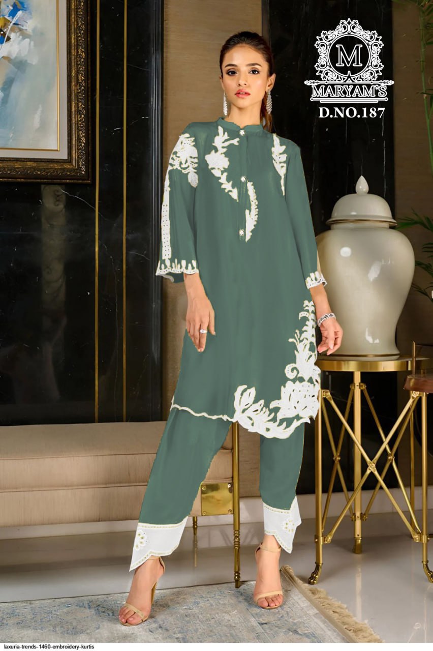 Olive Green Straight Kurta and Pant Set