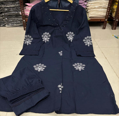 Elegent Office Wear Classy Kurti With Embroidery