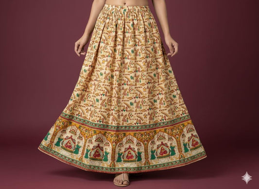 Jaipuri Printed Cotton Long Skirt