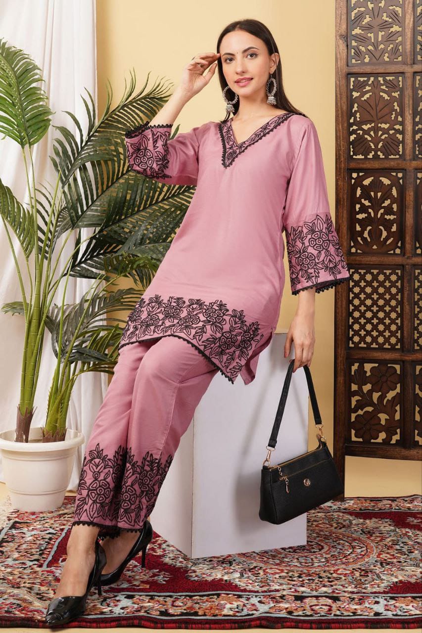 Premium Embroidered Co-Ord Set for Women