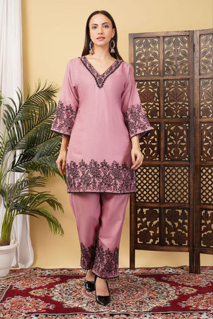 Premium Embroidered Co-Ord Set for Women
