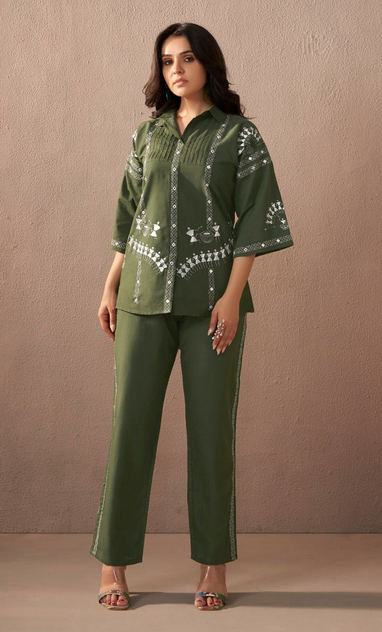 Designer Green Co-ord Set For Women