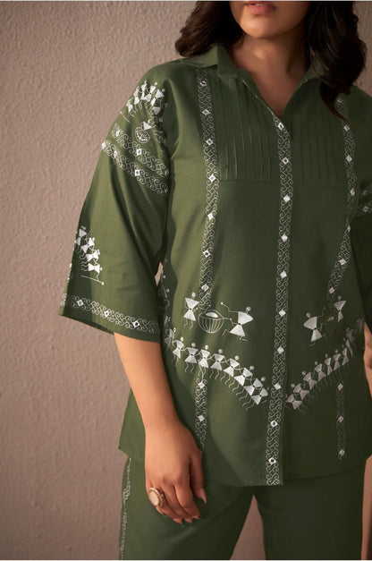 Designer Green Co-ord Set For Women