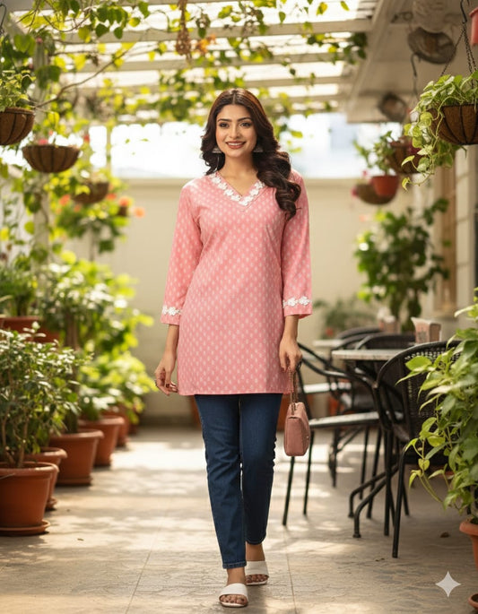 Cotton Summer Wear Short Kurti