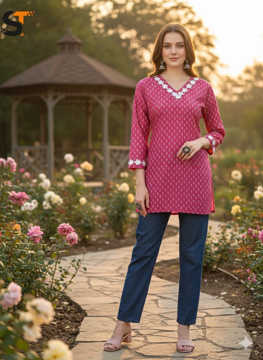 Cotton Summer Wear Short Kurti