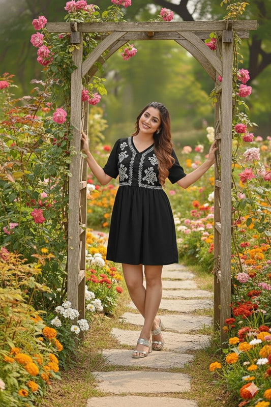 Beautiful Black Georgette Top For Women
