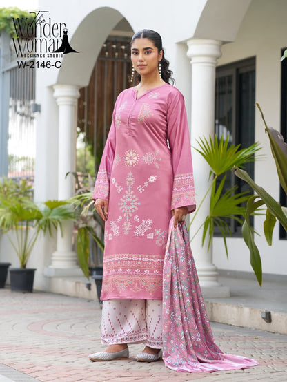 light pink Premium Imported Satin With Chinnon Dupatta suit set