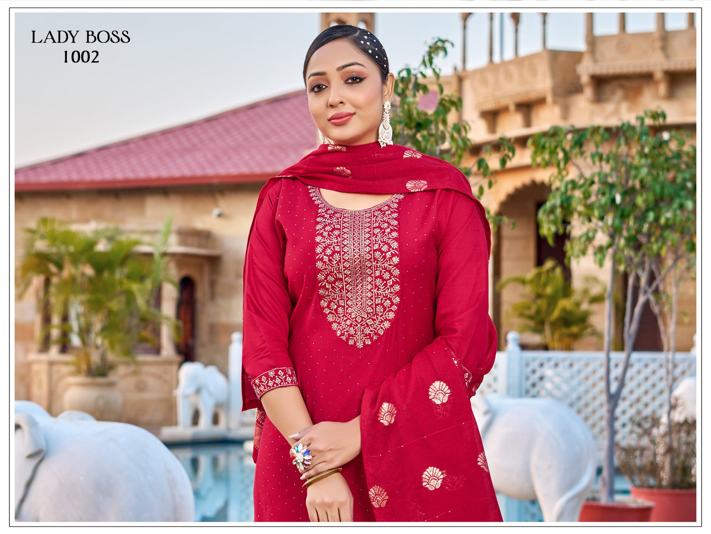 Vertican Silk Kurti Set With Viscose Dupatta