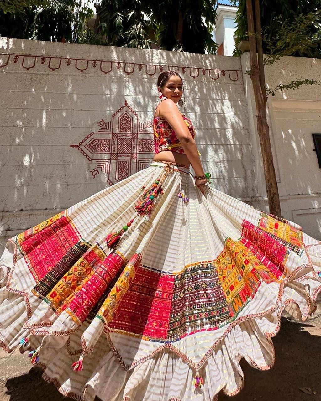 Multicolour Embroidered Lehenga