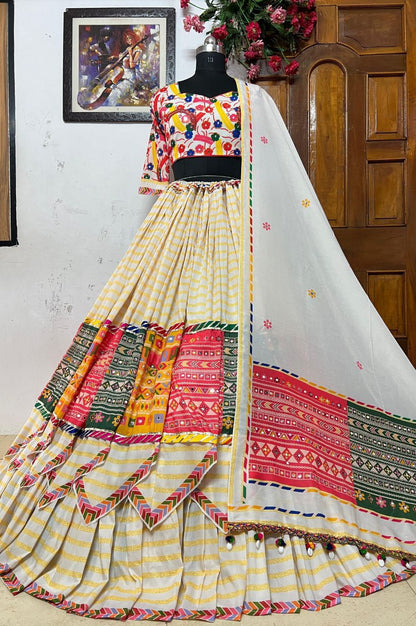 Multicolour Embroidered Lehenga