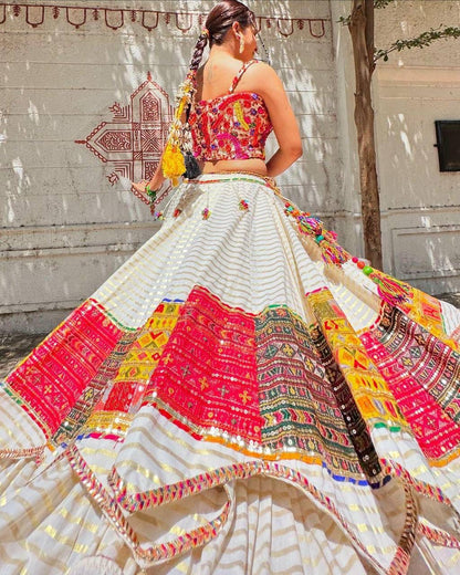 Multicolour Embroidered Lehenga