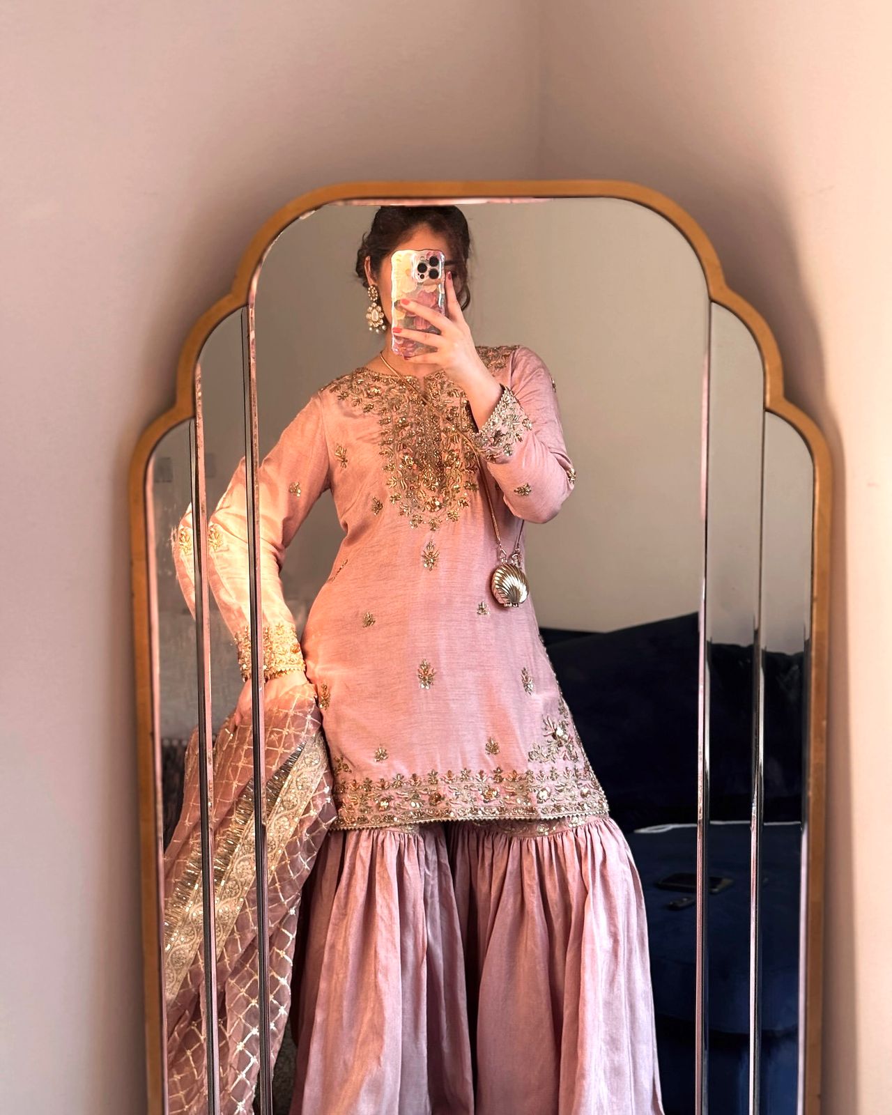 Pink Ready to Wear Fancy Sharara