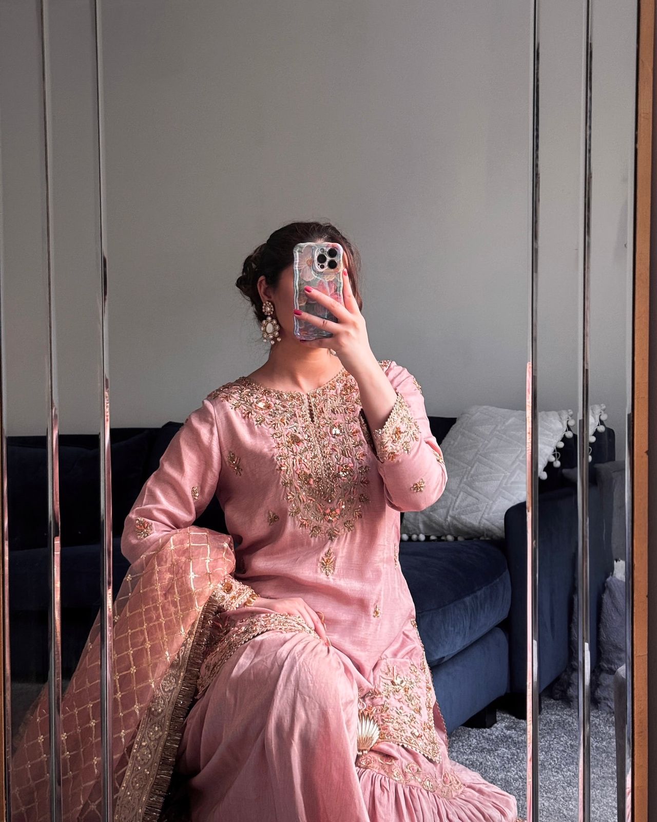 Pink Ready to Wear Fancy Sharara