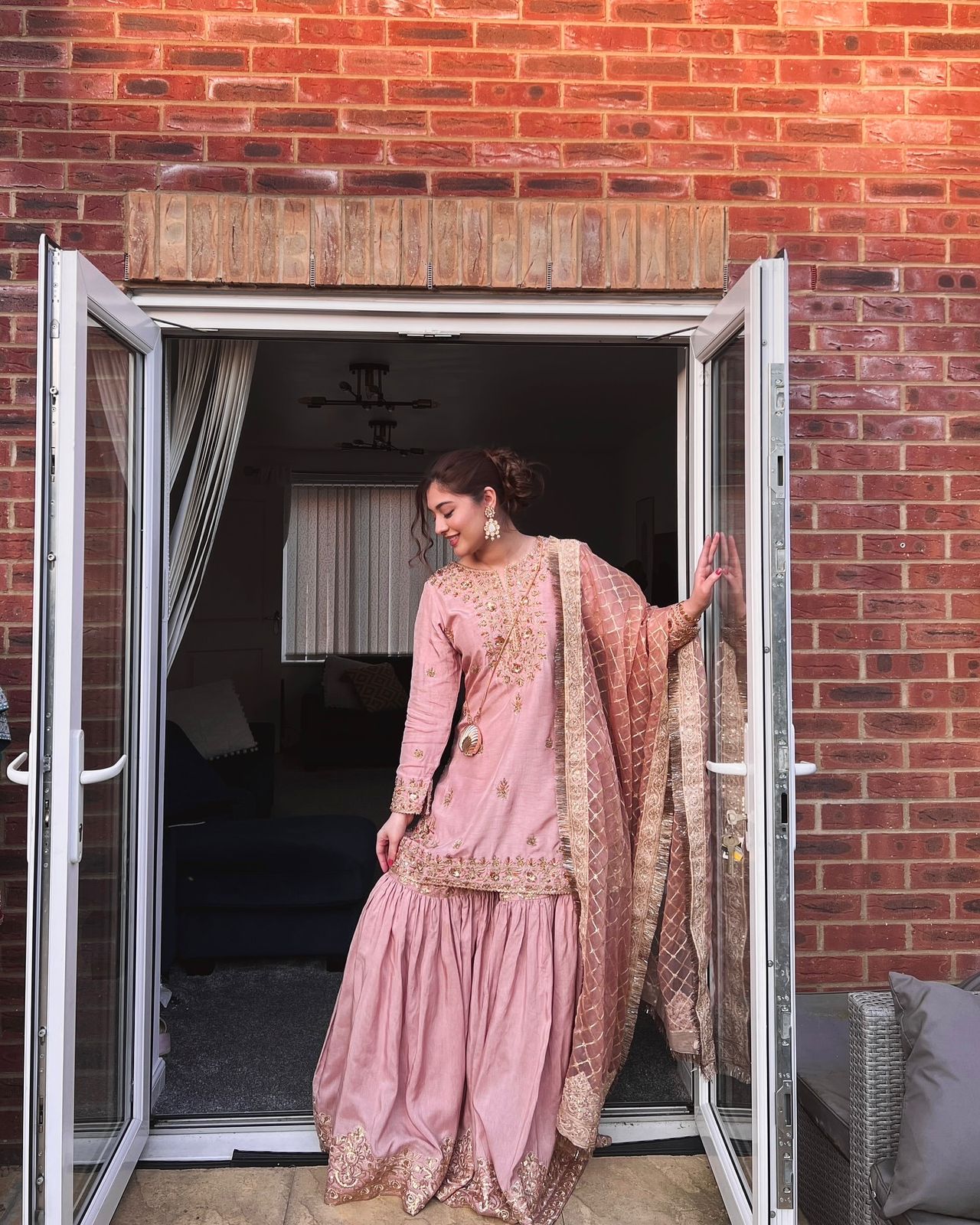 Pink Ready to Wear Fancy Sharara
