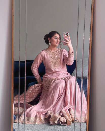 Pink Ready to Wear Fancy Sharara