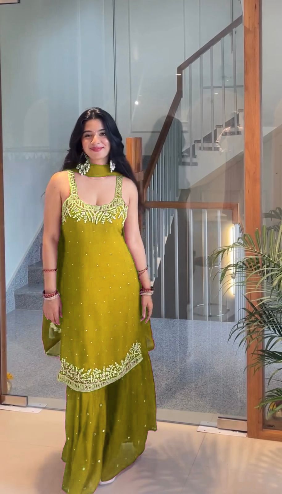 Mustard Yellow Designer Sharara