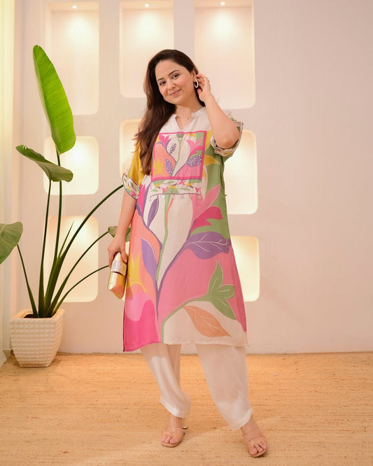 Vibrant Prints Festive Ready Kurti