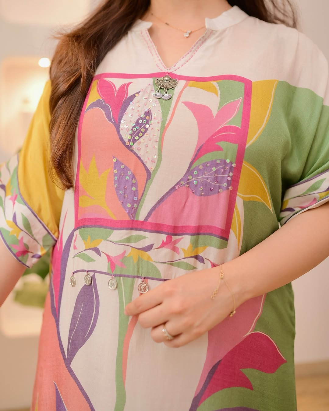 Vibrant Prints Festive Ready Kurti