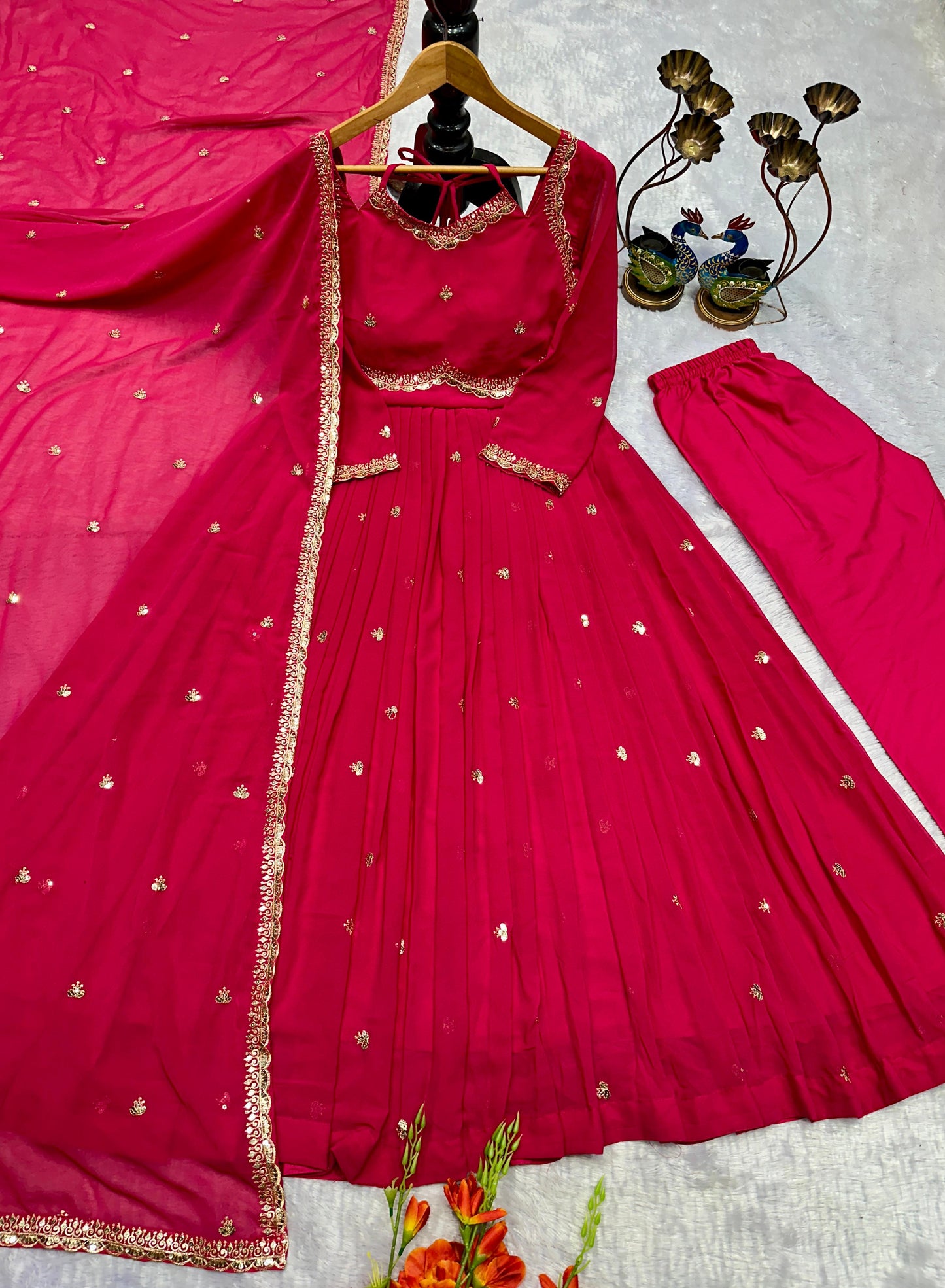 Pink Party Wear Look Gown