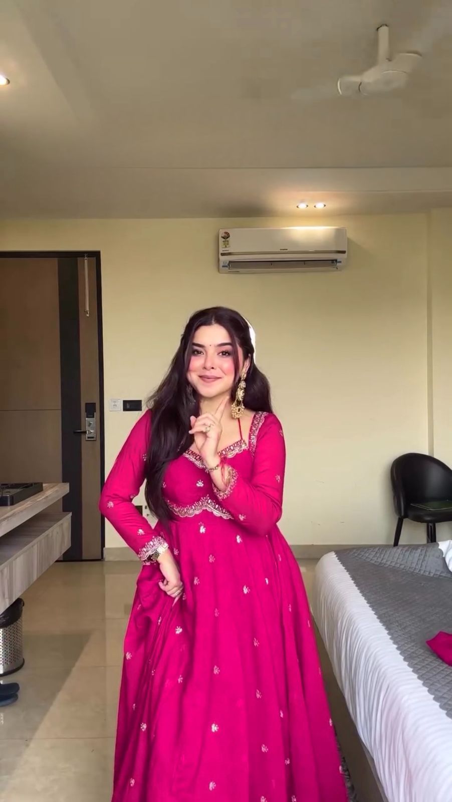 Pink Party Wear Look Gown