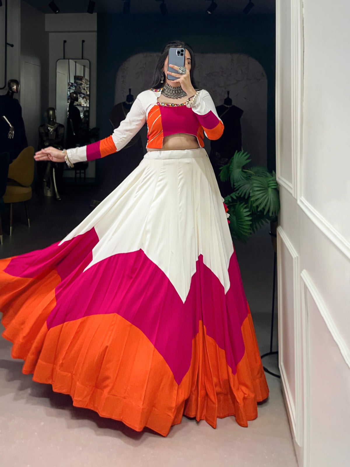 White Classic Finishing Lehenga