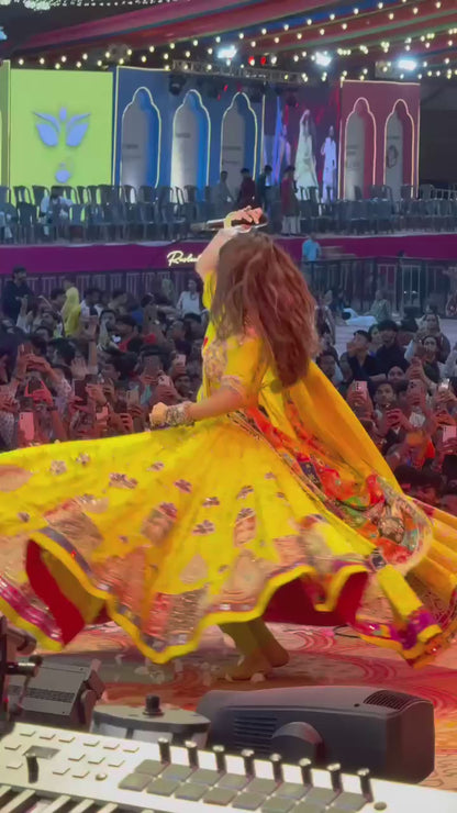 Yellow Embroidered Lehenga Choli