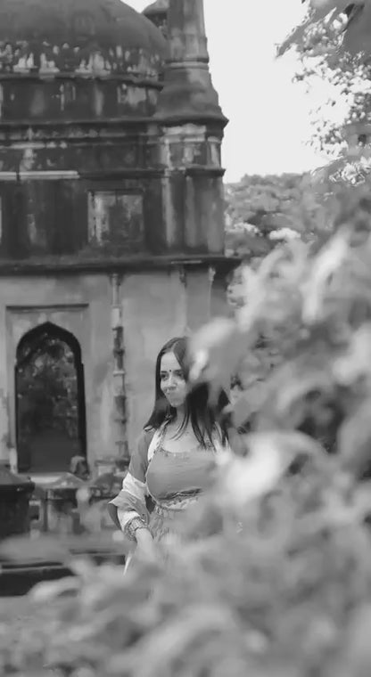 Orange & White Pure Cotton Chaniya Choli