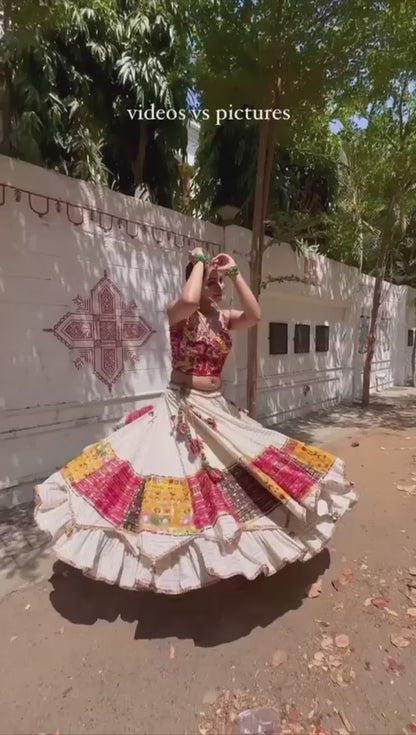 Multicolour Embroidered Lehenga