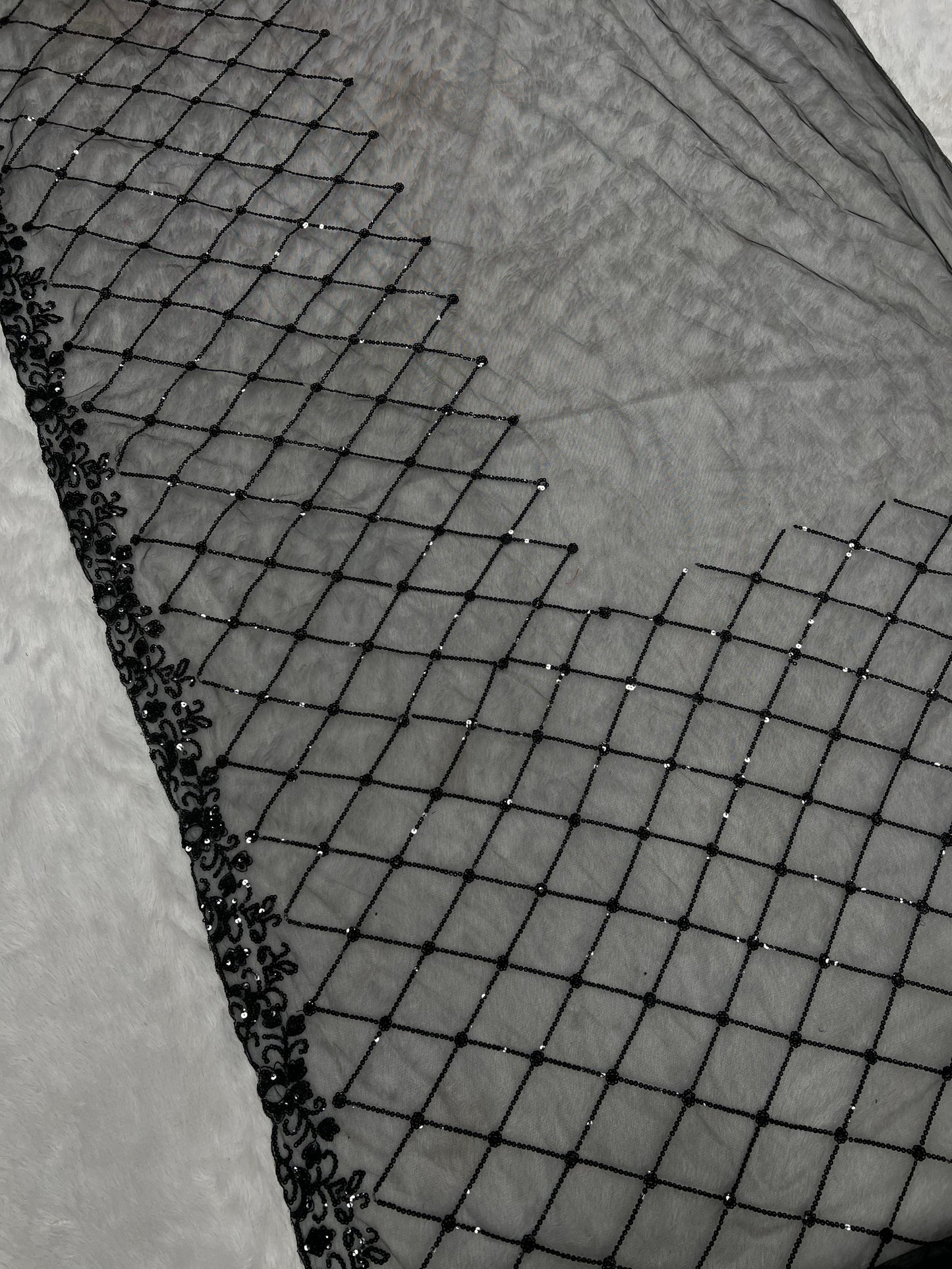 Black Exclusive Designer Net Saree