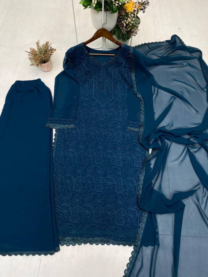 Teal Blue Elegant Kurti