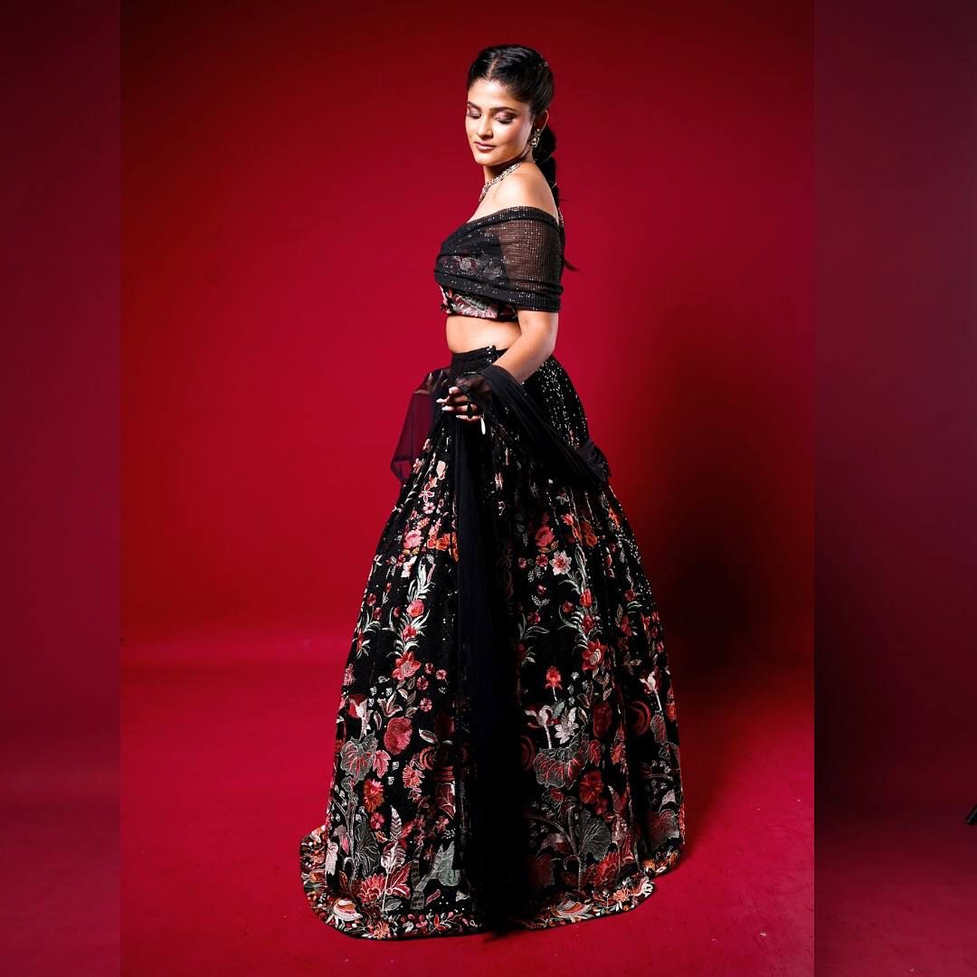 Black Tradition Meets Glamour Lehenga